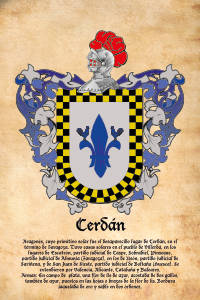 Escudo heráldico del apellido CERDAN