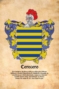 Escudo heráldico del apellido CERECERO