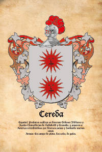 Escudo heráldico del apellido CEREDA