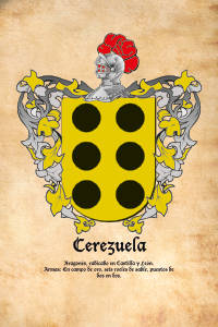 Escudo heráldico del apellido CEREZUELA
