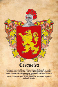 Escudo heráldico del apellido CERQUEIRA