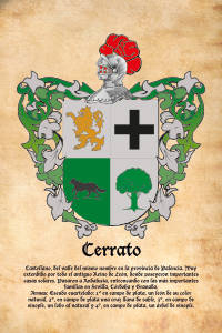 Escudo heráldico del apellido CERRATO