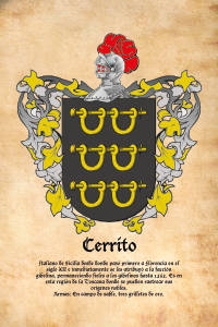 Escudo heráldico del apellido CERRITO