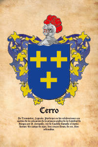 Escudo heráldico del apellido CERRO
