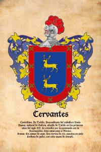 Escudo heráldico del apellido CERVANTES