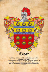 Escudo heráldico del apellido CESAR