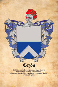 Escudo heráldico del apellido CEZON