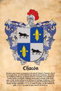 Escudo heráldico del apellido CHACON