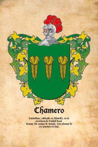 Escudo heráldico del apellido CHAMERO
