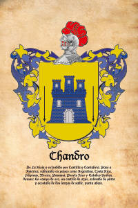 Escudo heráldico del apellido CHANDRO