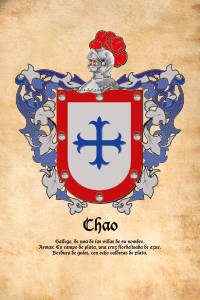 Escudo heráldico del apellido CHAO
