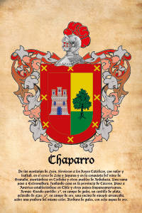 Escudo heráldico del apellido CHAPARRO