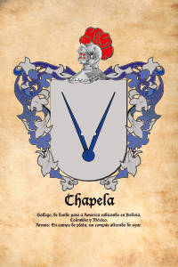 Escudo heráldico del apellido CHAPELA