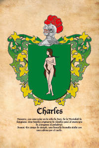 Escudo heráldico del apellido CHARLES