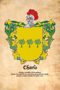 Escudo heráldico del apellido CHARLO