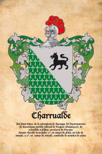 Escudo heráldico del apellido CHARRUALDE