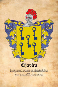 Escudo heráldico del apellido Chavira