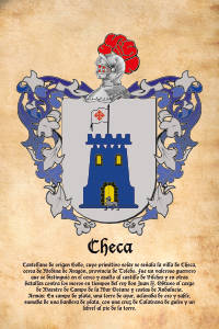 Escudo heráldico del apellido CHECA