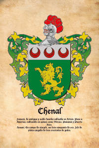 Escudo heráldico del apellido Chenal