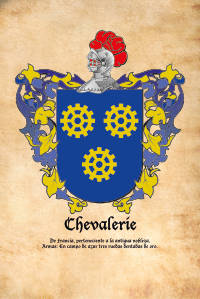 Escudo heráldico del apellido CHEVALERIE