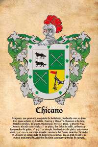 Escudo heráldico del apellido CHICANO