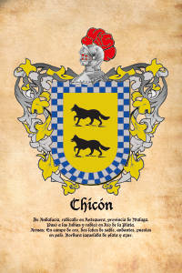 Escudo heráldico del apellido CHICON