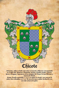 Escudo heráldico del apellido CHICOTE