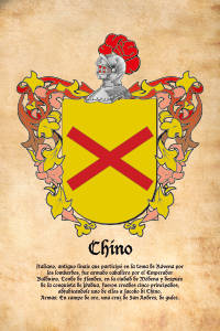 Escudo heráldico del apellido CHINO