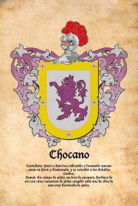 Escudo heráldico del apellido CHOCANO