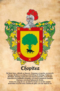 Escudo heráldico del apellido CHOPITEA