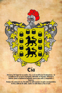 Escudo heráldico del apellido CIA
