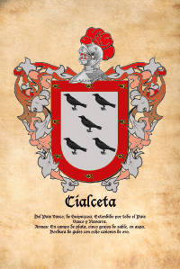 Escudo heráldico del apellido CIALCETA