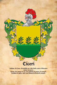 Escudo heráldico del apellido CICERI