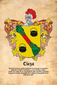 Escudo heráldico del apellido CIEZA