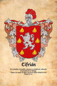 Escudo heráldico del apellido CIFRIAN