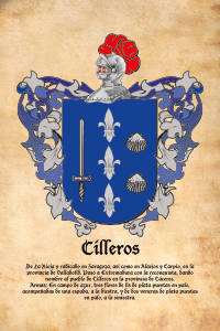 Escudo heráldico del apellido CILLEROS