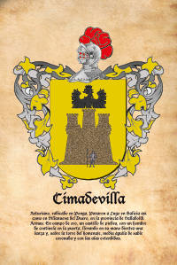 Escudo heráldico del apellido Cimadevilla