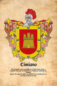 Escudo heráldico del apellido CIMIANO