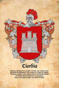 Escudo heráldico del apellido CIORDIA