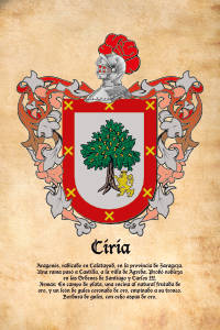 Escudo heráldico del apellido CIRIA
