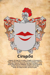 Escudo heráldico del apellido CIRUGEDA