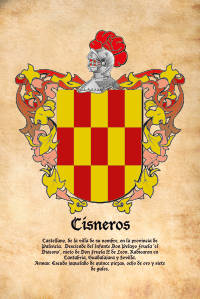 Escudo heráldico del apellido CISNEROS