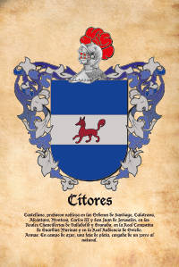 Escudo heráldico del apellido CITORES