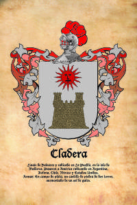 Escudo heráldico del apellido Cladera