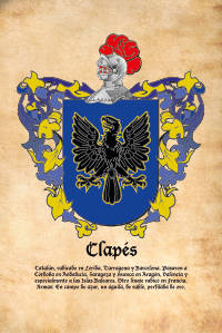 Escudo heráldico del apellido CLAPES