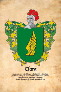 Escudo heráldico del apellido CLARA