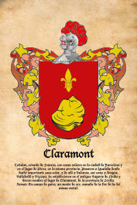 Escudo heráldico del apellido CLARAMONT