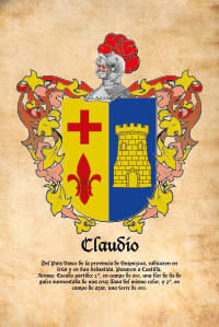 Escudo heráldico del apellido CLAUDIO