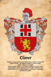 Escudo heráldico del apellido CLAVER