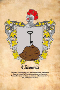 Escudo heráldico del apellido CLAVERIA